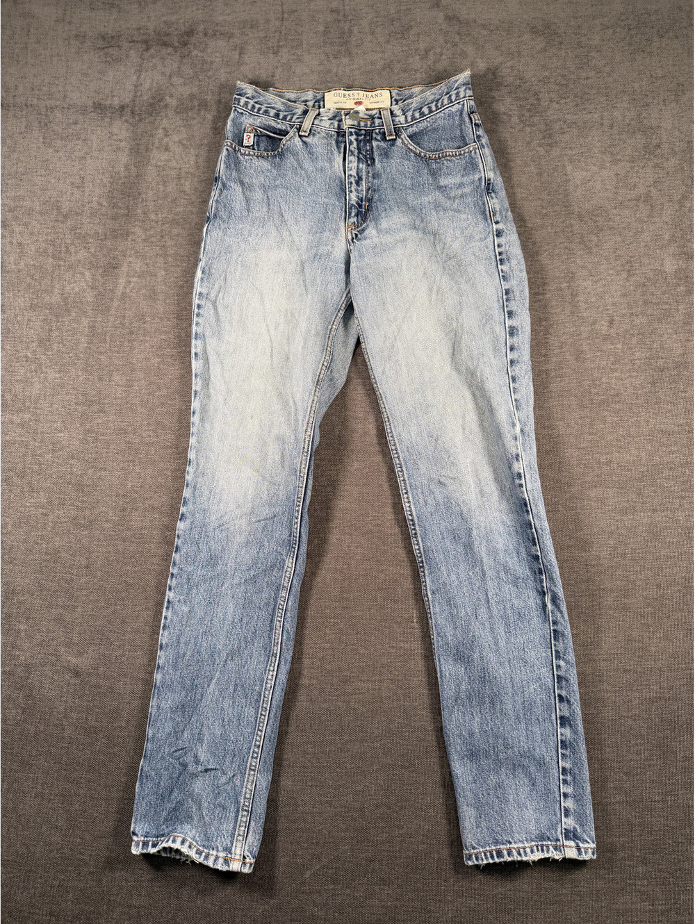 Guess Jeans Original Fit Narrow Legs Light Wash Denim Jeans, Size 27